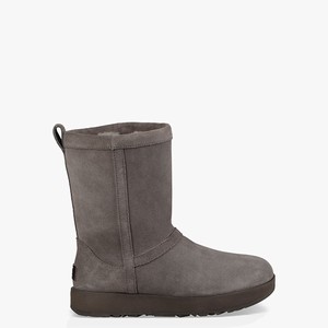 Ugg Classic Short Waterproof Women Classic Boots Grey (0659ZFQMW)